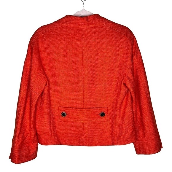 CARLISLE Woven Blazer Size US 10 UK 12 100% Silk Lined Double Breasted Pockets - Picture 5 of 11